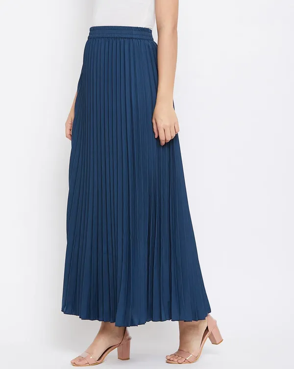 Navy_Blue_Crepe_Maxi_Skirt_For_Women