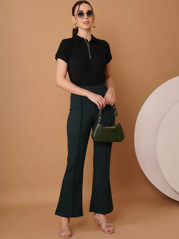 Green_Polyester_Flared_Trousers_For_Women