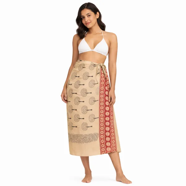 Beige_Printed_Wrap_Skirt_for_Women