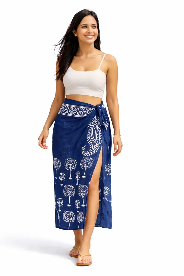 Blue_Printed_Wrap_Skirt_for_Women