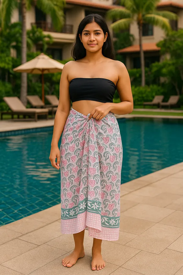 Pink_Floral_Print_Wrap_Skirt_for_Women