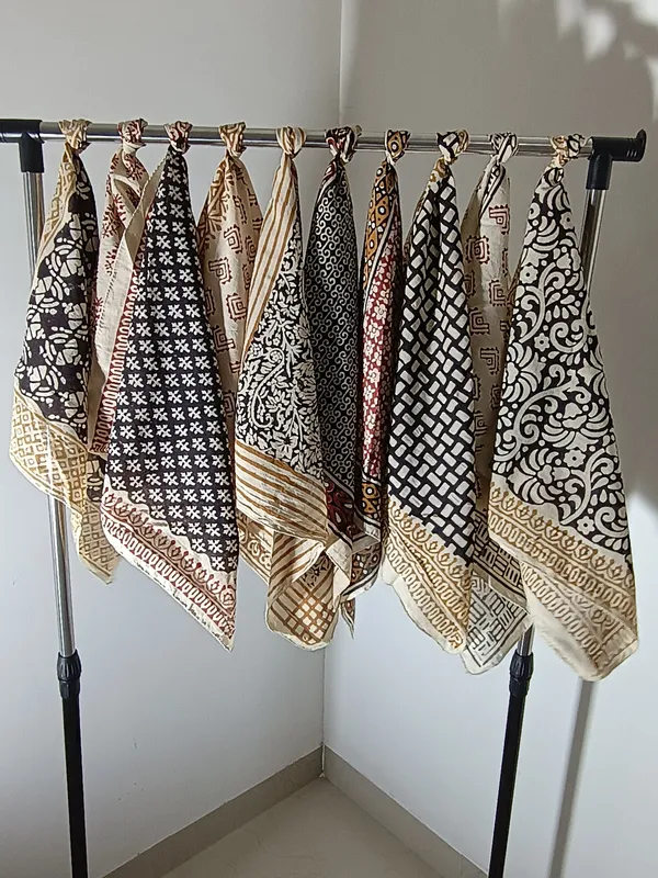 Multicolour_Hand_Block_Printed_Scarf_Set_for_Women