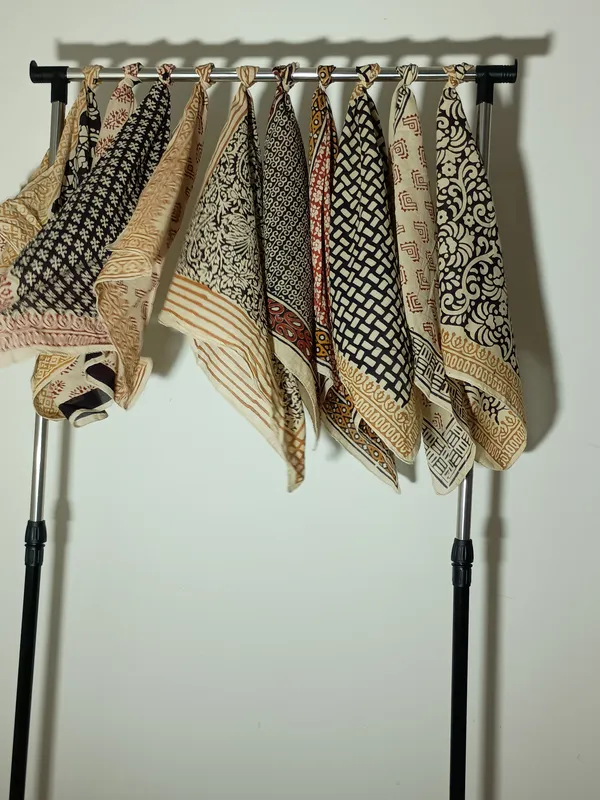 Multicolour_Hand_Block_Printed_Scarf_Set_for_Women