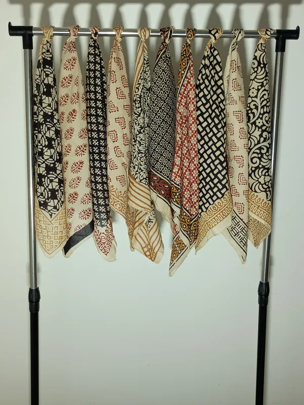 Multicolour_Hand_Block_Printed_Scarf_Set_for_Women