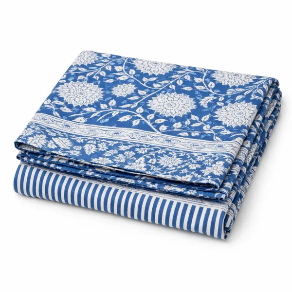 Blue_Floral_Print_Wrap_Skirt_for_Women