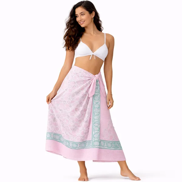 Pink_Printed_Wrap_Skirt_for_Women