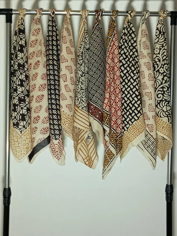 Multicolour_Hand_Block_Printed_Scarf_Set_for_Women