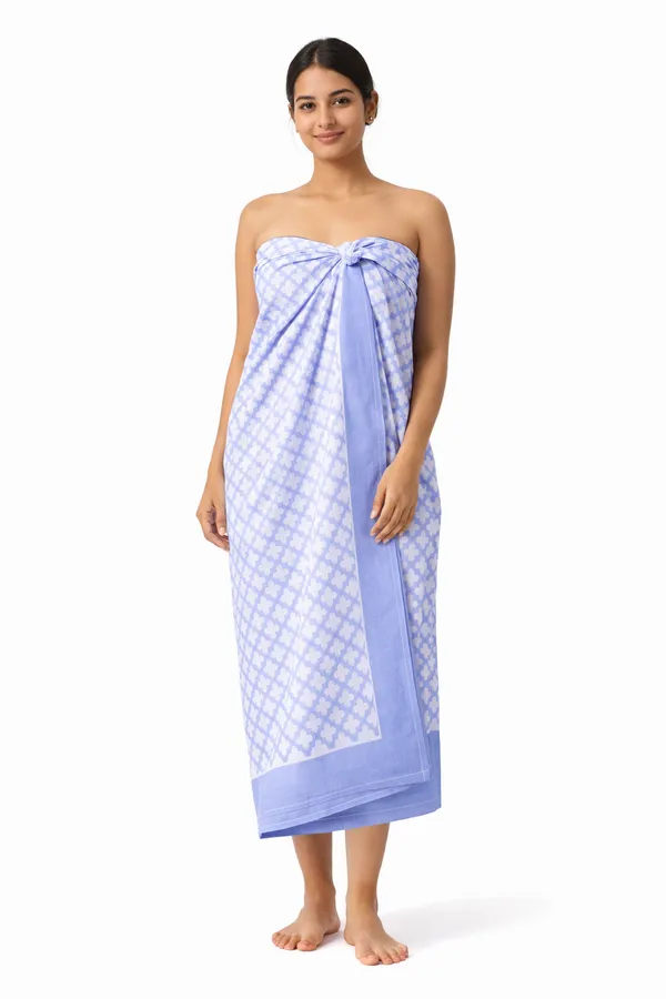 Blue_Geometric_Print_Sarong_for_Women
