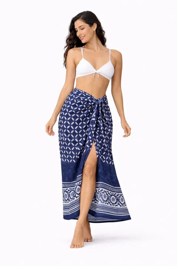 Navy_Printed_Tie-Waist_Wrap_Skirt_for_Women