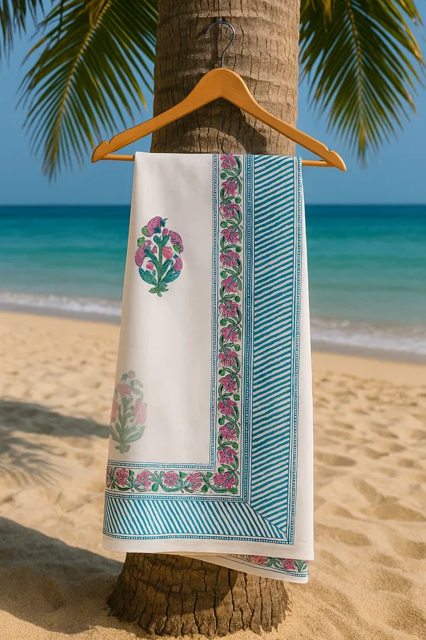 White_Floral_Print_Wrap_Skirt_for_Women
