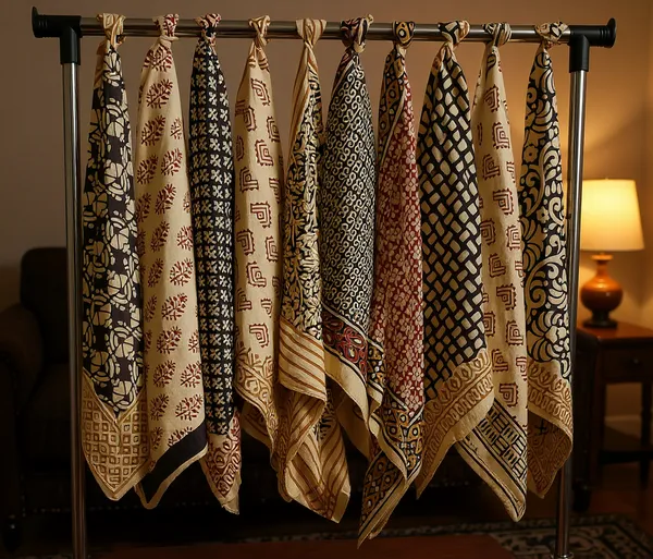 Multicolour_Hand_Block_Printed_Scarf_Set_for_Women