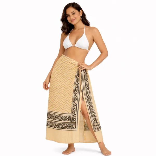 Beige_Geometric_Print_Bedsheet
