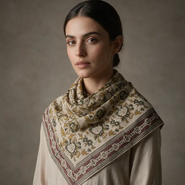 Beige_Floral_Print_Scarf_for_Women