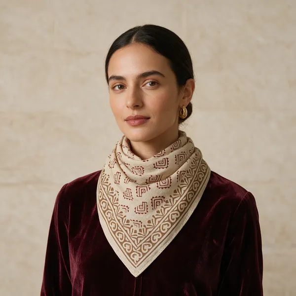 Beige_Printed_Square_Scarf_for_Women