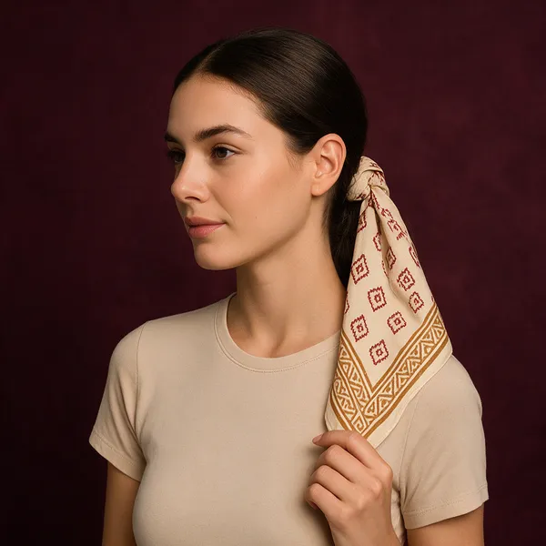 Beige_Printed_Bandana_Scarf_for_Unisex