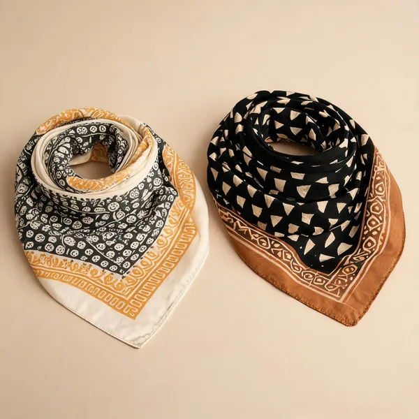 Combo_of_(Multicolor_Premium_Printed_Design_Bandana_Scarf_For_Women_&_Multicolor_Cotton_Hand_Block_Printed-Design-Bandana-Scarf-For-Women)