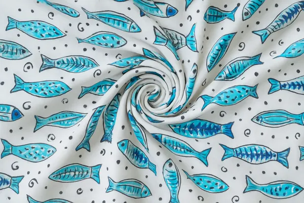 White_Fish_Print_Wrap_Skirt_for_Women