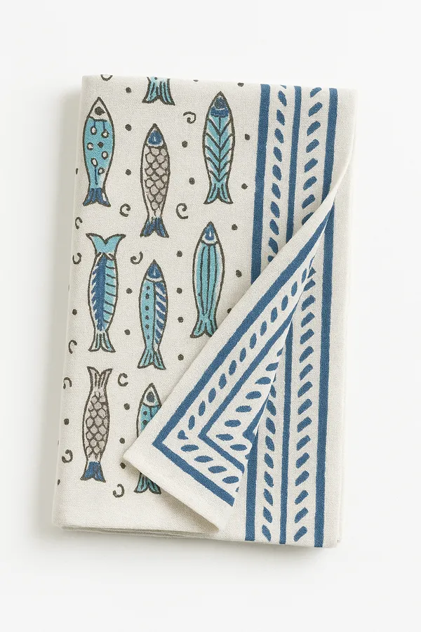 White_Fish_Print_Wrap_Skirt_for_Women