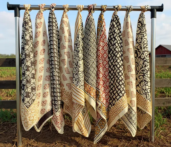 Multicolour_Hand_Block_Printed_Scarf_Set_for_Women