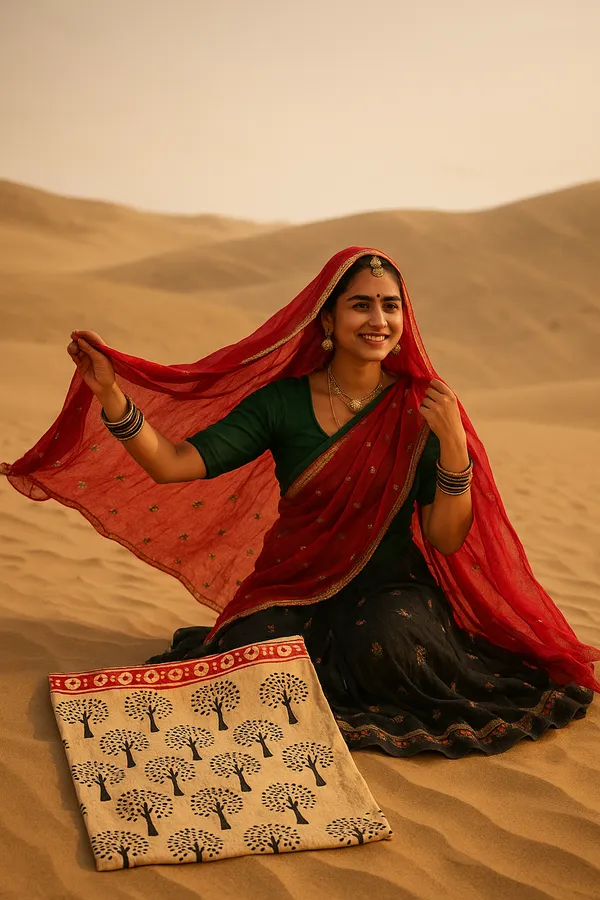 Beige_Printed_Wrap_Skirt_for_Women