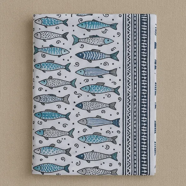 White_Fish_Print_Wrap_Skirt_for_Women