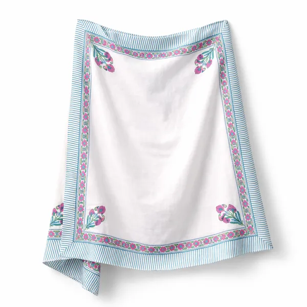 White_Floral_Print_Wrap_Skirt_for_Women