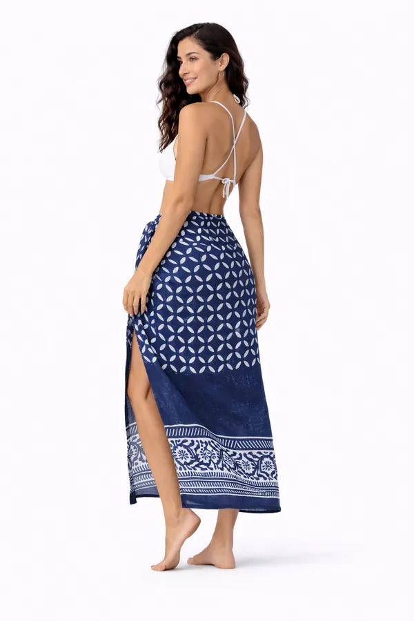 Navy_Printed_Sarong_Wrap_Skirt_for_Women