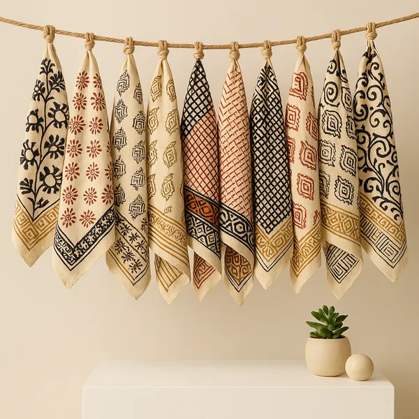 Multicolour_Hand_Block_Printed_Scarf_Set_for_Women