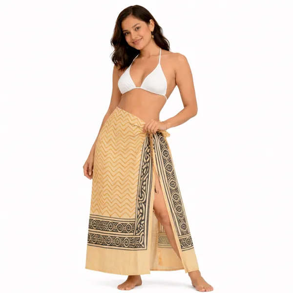 Beige_Geometric_Print_Bedsheet