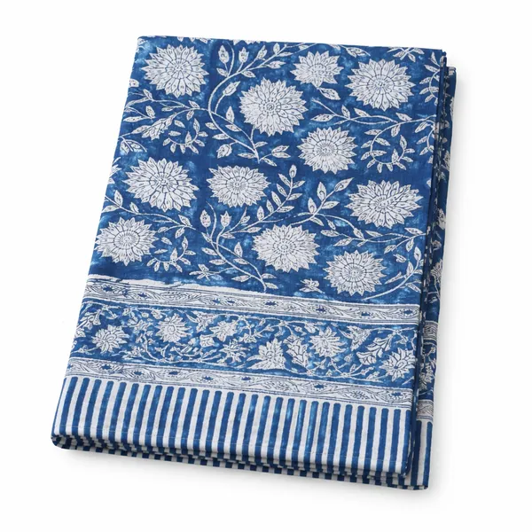 Blue_Floral_Print_Wrap_Skirt_for_Women