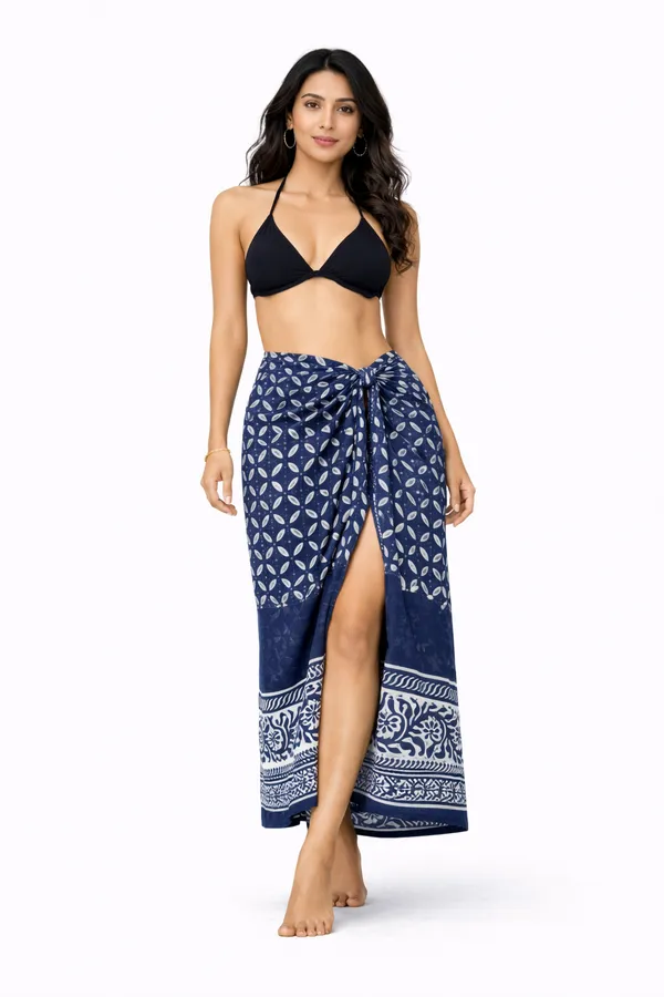 Navy_Printed_Sarong_Wrap_Skirt_for_Women