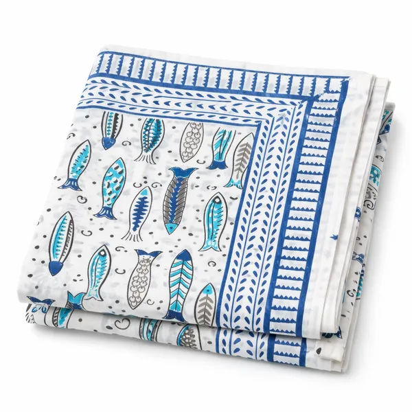 White_Fish_Print_Wrap_Skirt_for_Women