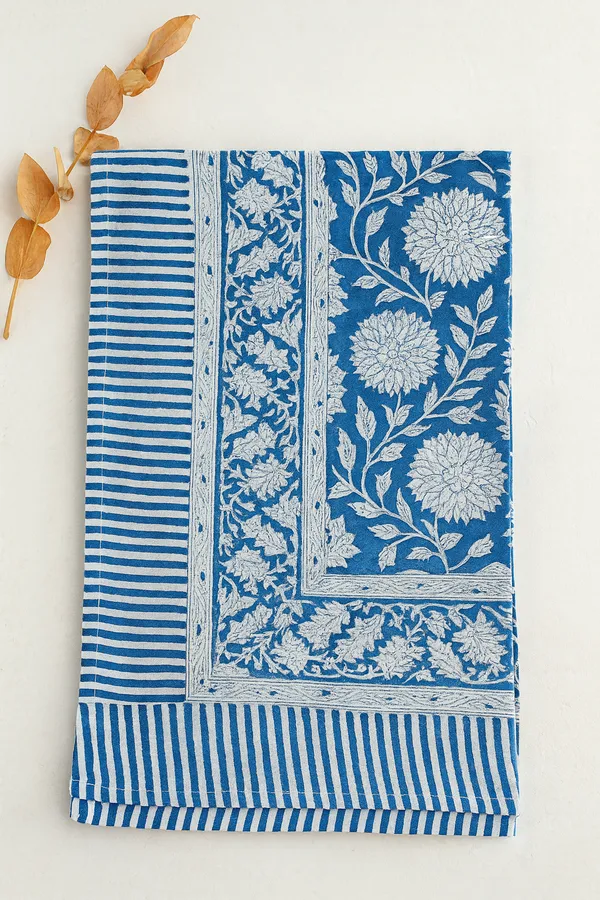 Blue_Floral_Print_Wrap_Skirt_for_Women