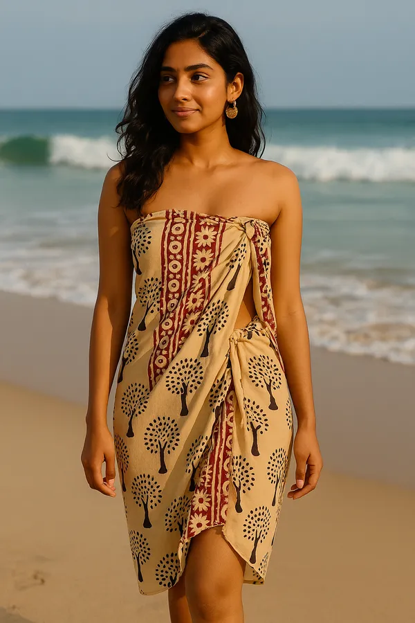Beige_Printed_Wrap_Skirt_for_Women
