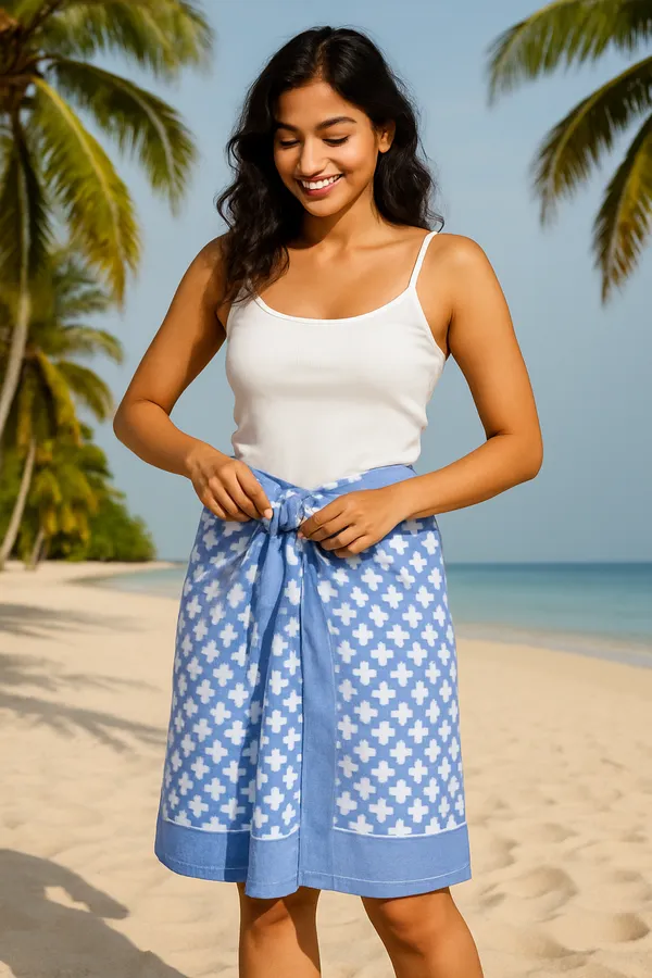 Blue_Geometric_Print_Sarong_for_Women