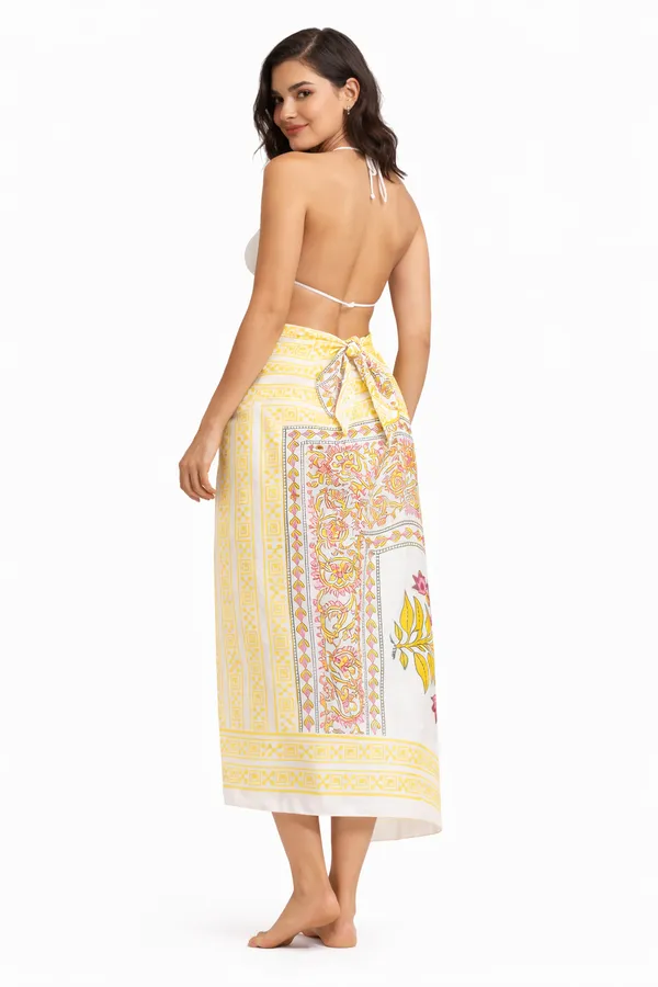 White_Floral_Printed_Sarong_for_Women