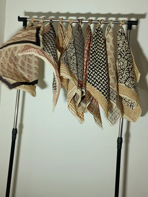 Multicolour_Hand_Block_Printed_Scarf_Set_for_Women