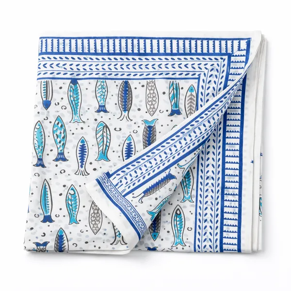 White_Fish_Print_Wrap_Skirt_for_Women