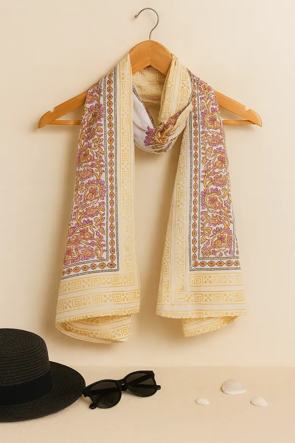 White_Floral_Printed_Sarong_for_Women