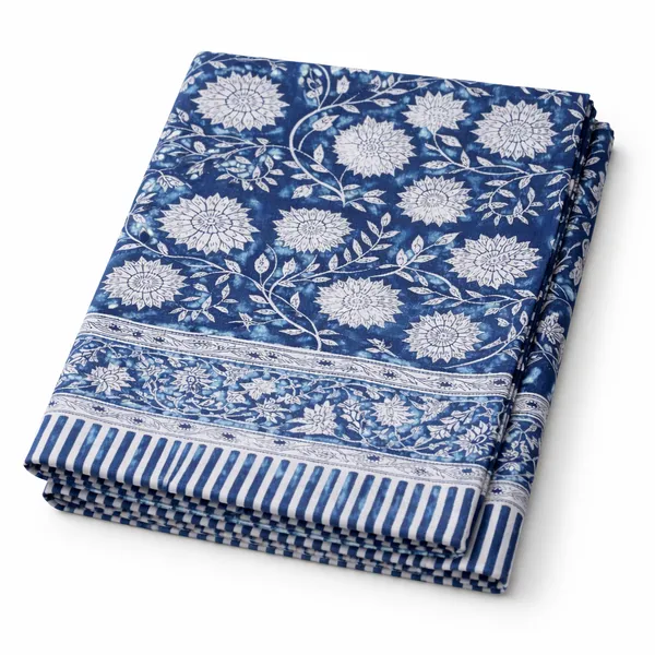 Blue_Floral_Print_Wrap_Skirt_for_Women