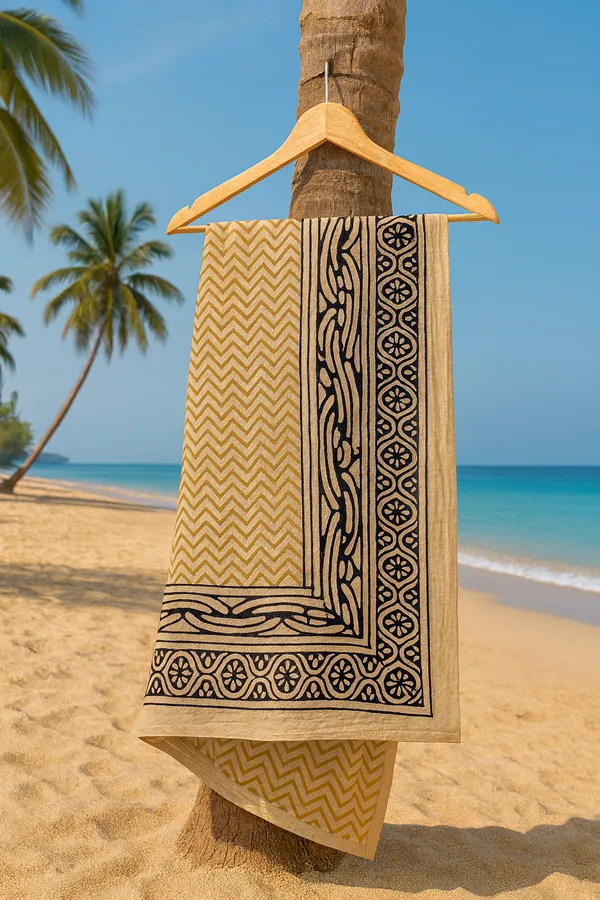 Beige_Geometric_Print_Bedsheet