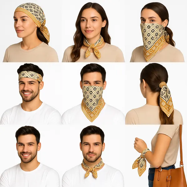 Orange_Printed_Square_Bandana_for_Women