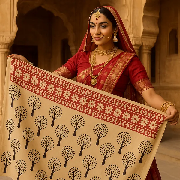 Beige_Printed_Wrap_Skirt_for_Women