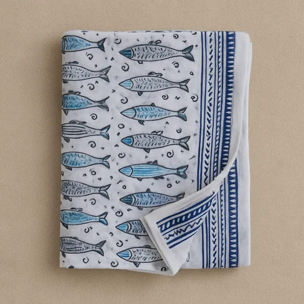 White_Fish_Print_Wrap_Skirt_for_Women