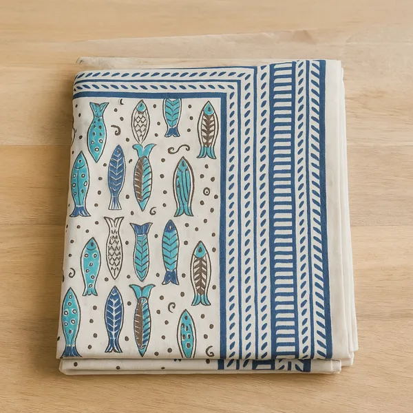White_Fish_Print_Wrap_Skirt_for_Women