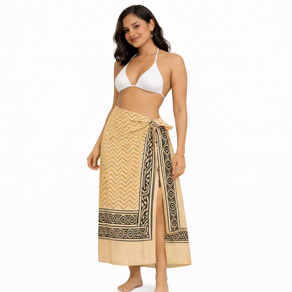 Beige_Geometric_Print_Bedsheet