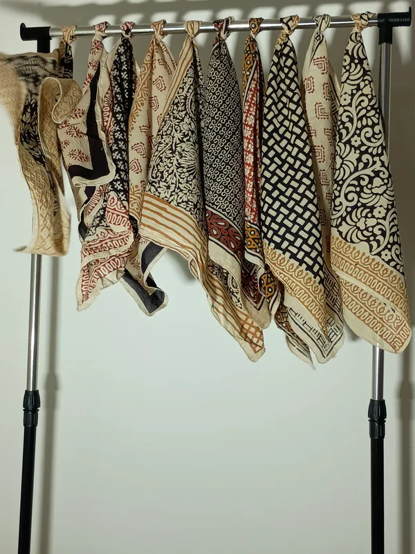 Multicolour_Hand_Block_Printed_Scarf_Set_for_Women