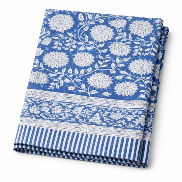Blue_Floral_Print_Wrap_Skirt_for_Women