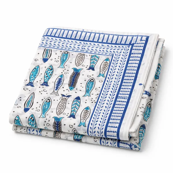 White_Fish_Print_Wrap_Skirt_for_Women