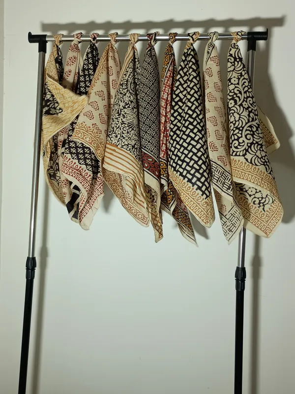 Multicolour_Hand_Block_Printed_Scarf_Set_for_Women